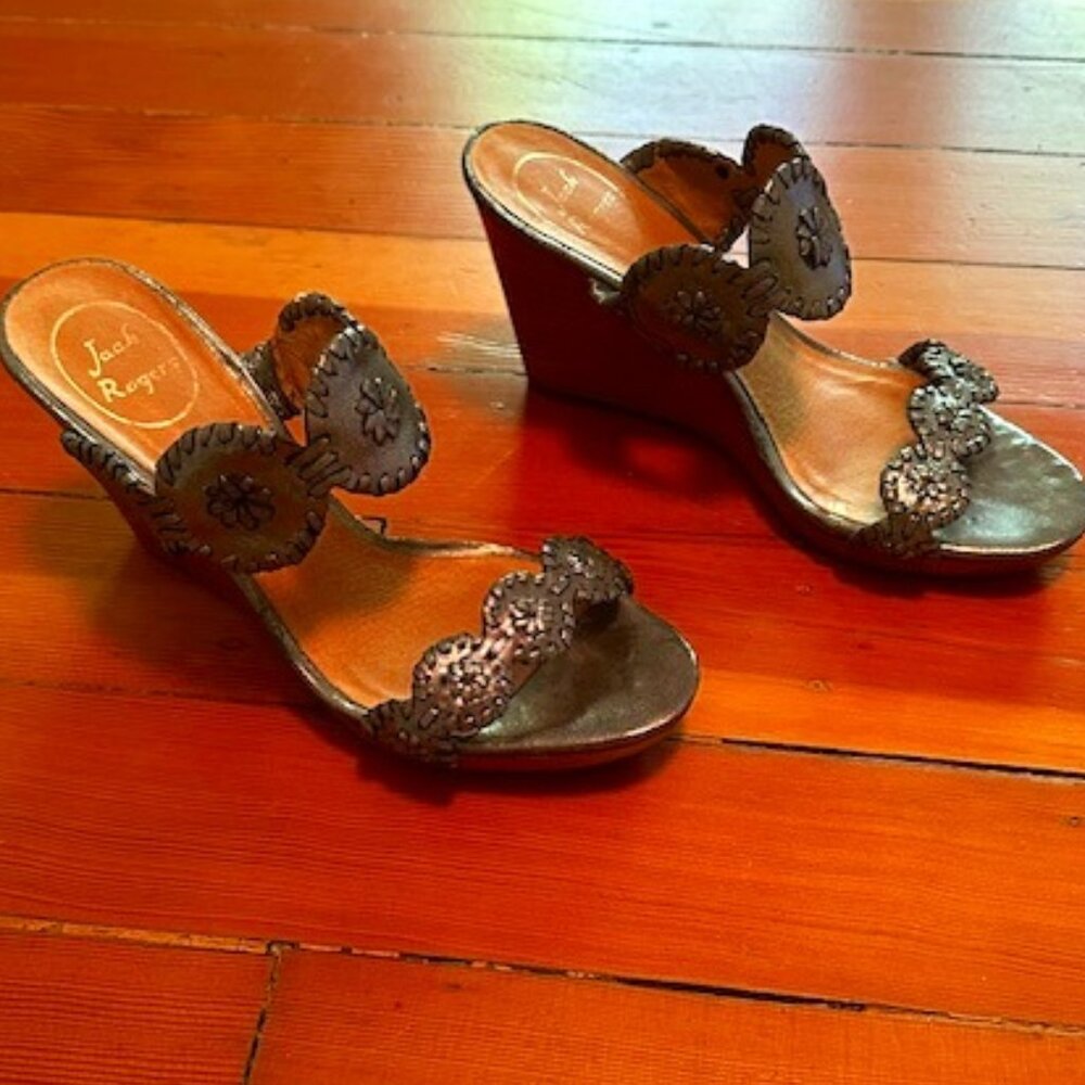 Jack Rogers Women's Luccia Stardust Wedge Sandal NWOT 7.5